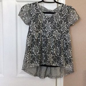 Girls Floral high low top